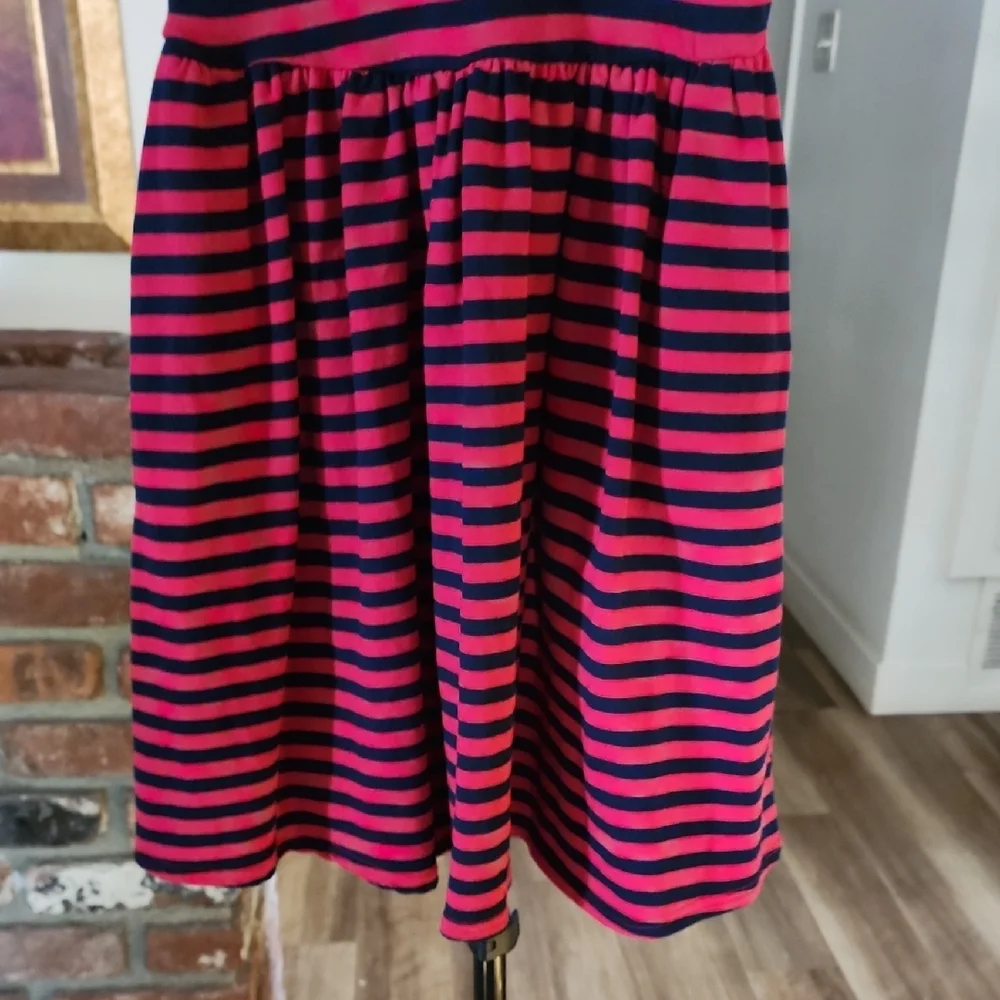 Popeye x Unique Vintage Red & Black Striped Retro Fit & Flare Dress - Picture 4 of 11